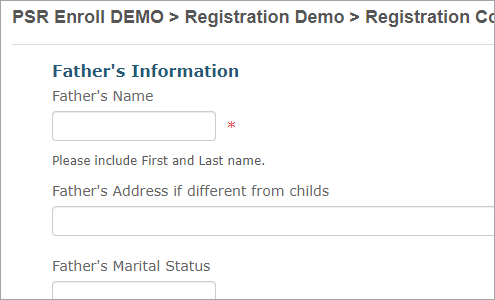 PSR Registration Custom Forms PSR Registration Custom Forms